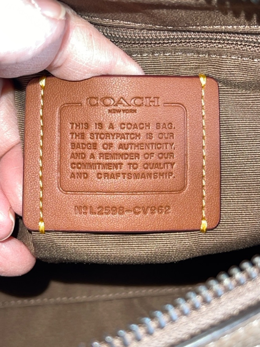 NWT Coach Rowan Satchel in Dark Stone - Picture 9 of 9